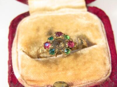 A 9ct gold dress ring set with fancy stones - 2