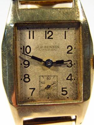 A gentleman's wristwatch by J W Benson - 2