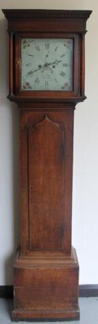 A 19thC oak long case clock