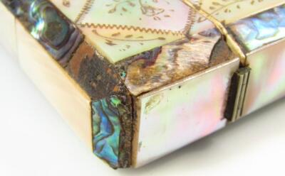 A 19thC mother of pearl cigar case - 3