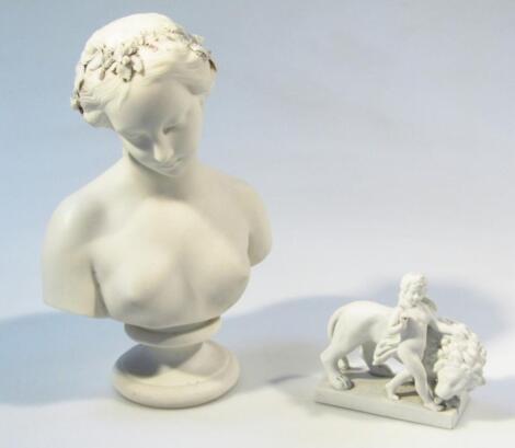 A late 19thC Parian bust