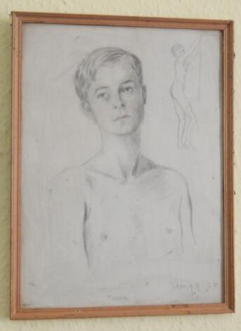 20thC British School. Male study