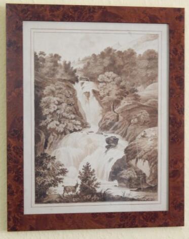 19thC British School. The lower cascade of the Reichenbach