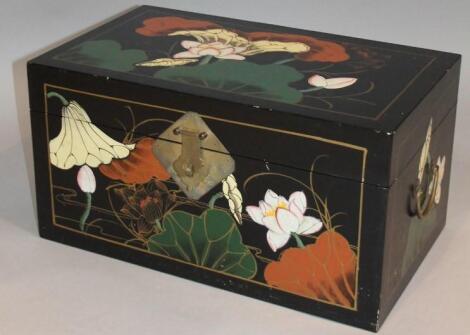 A modern lacquer finish oriental design box