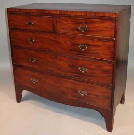 An 18thC mahogany chest