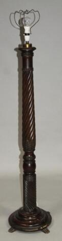 A late 19thC mahogany torchere