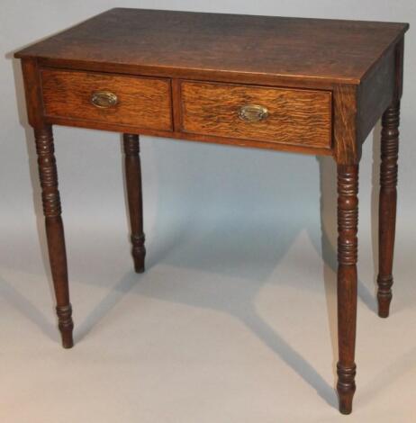 An 18thC oak side table