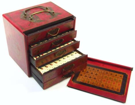 A modern mahjong set