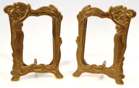 A pair of 20thC Art Nouveau design photograph frames