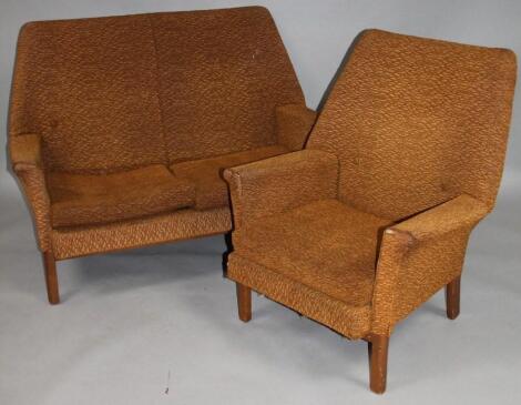 A 1960's two-piece lounge suite