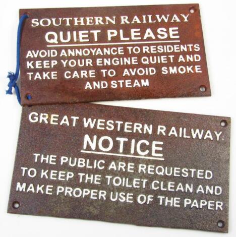 *A Quiet and a Notice sign. (2)