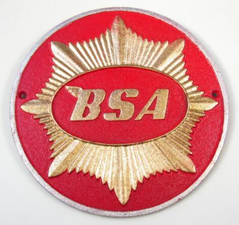 *A BSA motorcycle sign.