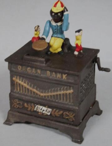 *An organ mechanical bank.