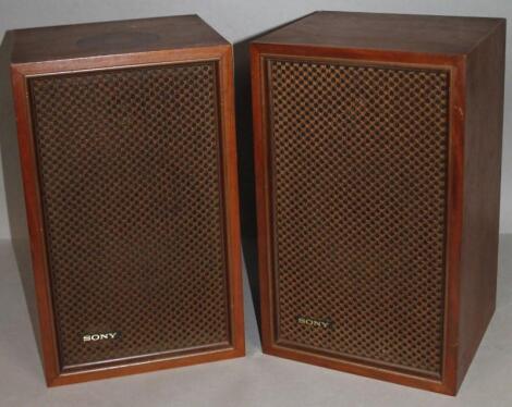 A pair of retro Sony speakers