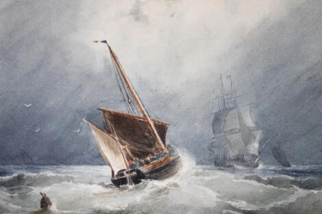 Captain H W Henry (19th century). Ships on rough seas