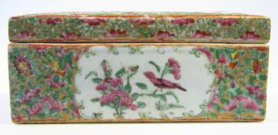 A 19thC Cantonese famille rose casket - 3