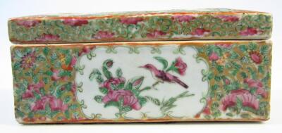 A 19thC Cantonese famille rose casket - 5