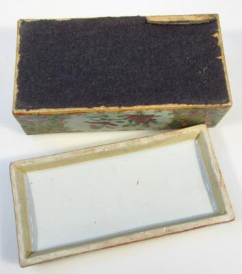 A 19thC Cantonese famille rose casket - 8