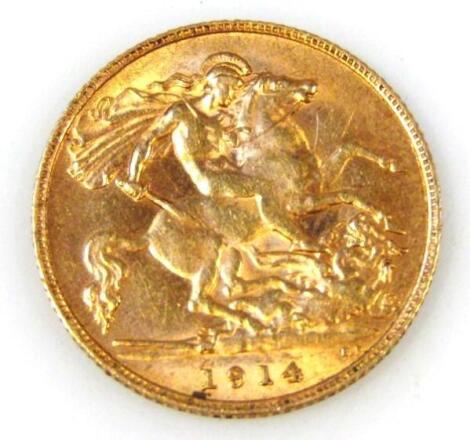 A George V gold half sovereign