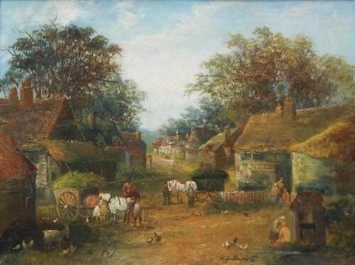 Henry Follenfant (19thC/20thC). Farmyard scene