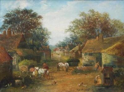 Henry Follenfant (19thC/20thC). Farmyard scene