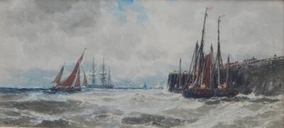 After Thomas Bush Hardy (1842-1897). Coastal scenes with masted boats