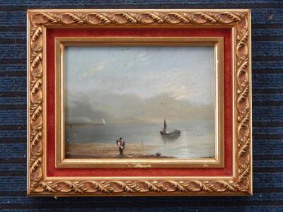 Clarkson Stanfield (1793-1867). Coastal scene with figure and fishing boats - 2