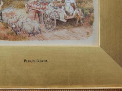 Myles Birket Foster (1825-1899). Rural scene - figures on horse and cart - 3