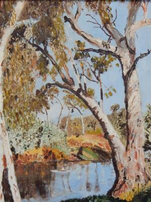 D. Morrison (20thC). Australian river landscape