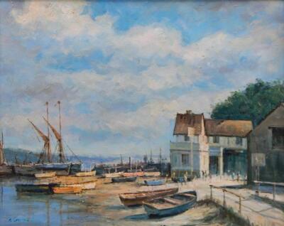 Edward Wesson (1910-1983). Bosham Boatyard