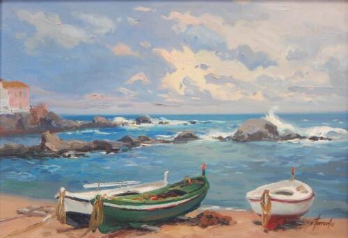 Ezequiel Torroella (1921-1998). Beached boats