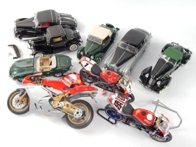 Franklin Mint die cast vehicles including a Boattail Speedster