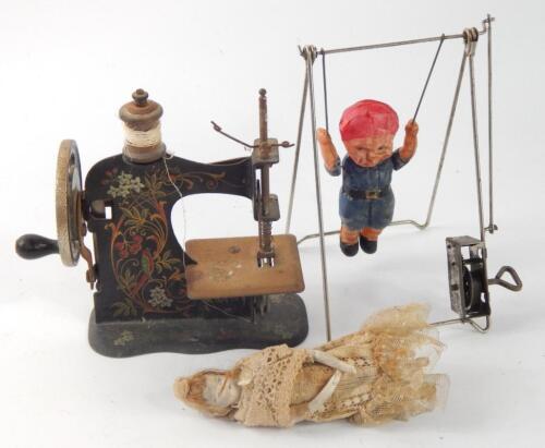 A Victorian child's sewing machine