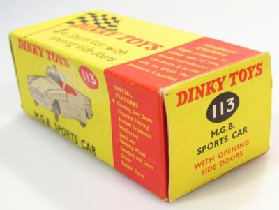 A Dinky Toys MG B sports car - 3