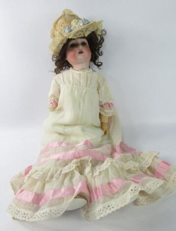 An F & W Goebel bisque head doll