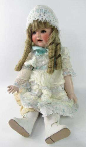 A German bisque head doll Porzellanfabrik-Burggrub