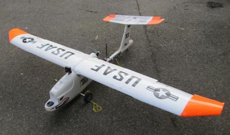 A polystyrene remote control plane