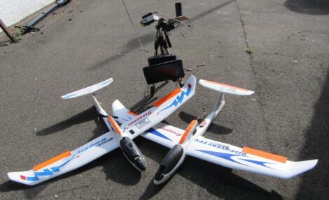 Two Graupner polystyrene remote control planes