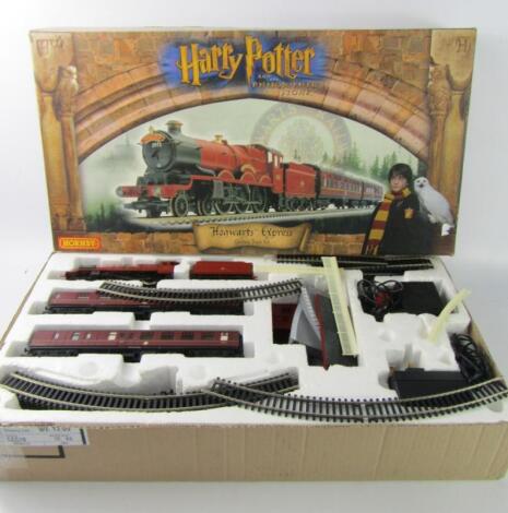 A Hornby OO-gauge Hogwarts Express electric train set