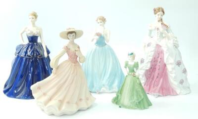 A group of Coalport figures