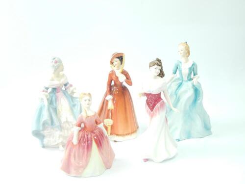 A group of Royal Doulton figures