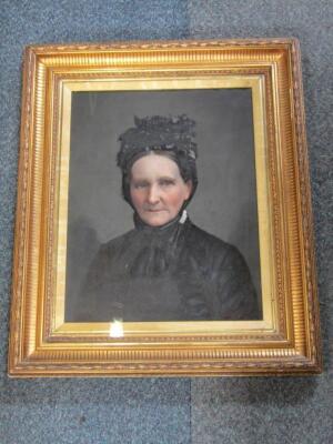 L Whyte. Half length portrait of an old lady in black - 3