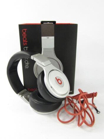 A pair of Beats Pro Monster head phones