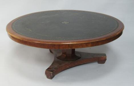 A Victorian and later mahogany library table