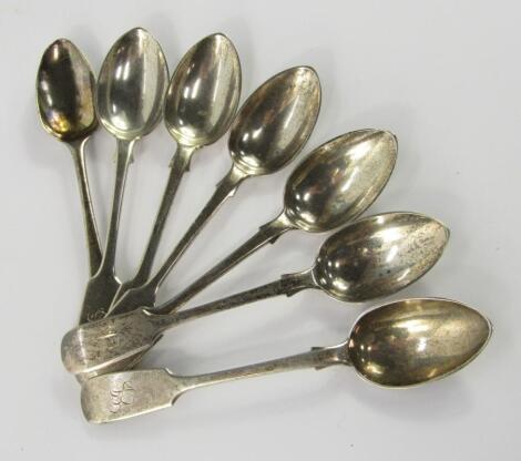 A set of six Victorian silver teaspoons