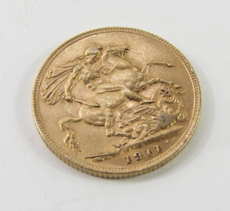 A George V gold sovereign
