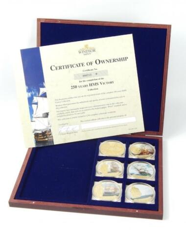 A set of commemorative coins for the Completion of the 250 years HMS Victory