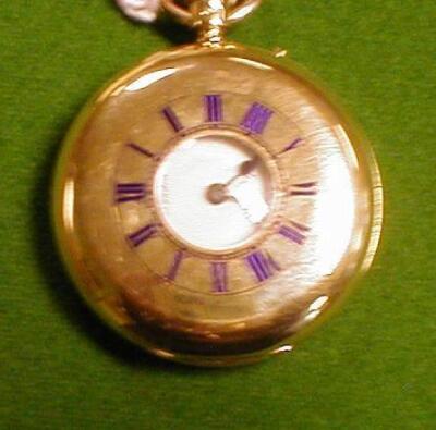 An 18ct gold half hunter pocket watch