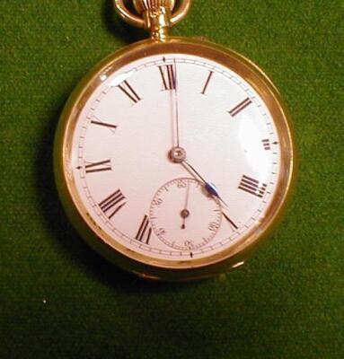 An 18ct gold open face pocket watch