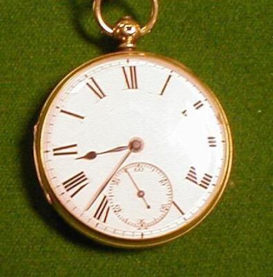 An 18ct gold open face pocket watch